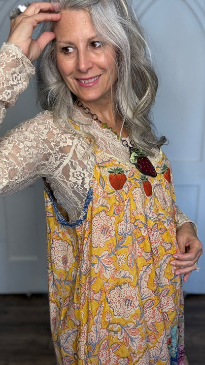 Sunwashed Bloom Dress - Golden - Vintage Vault Boutique