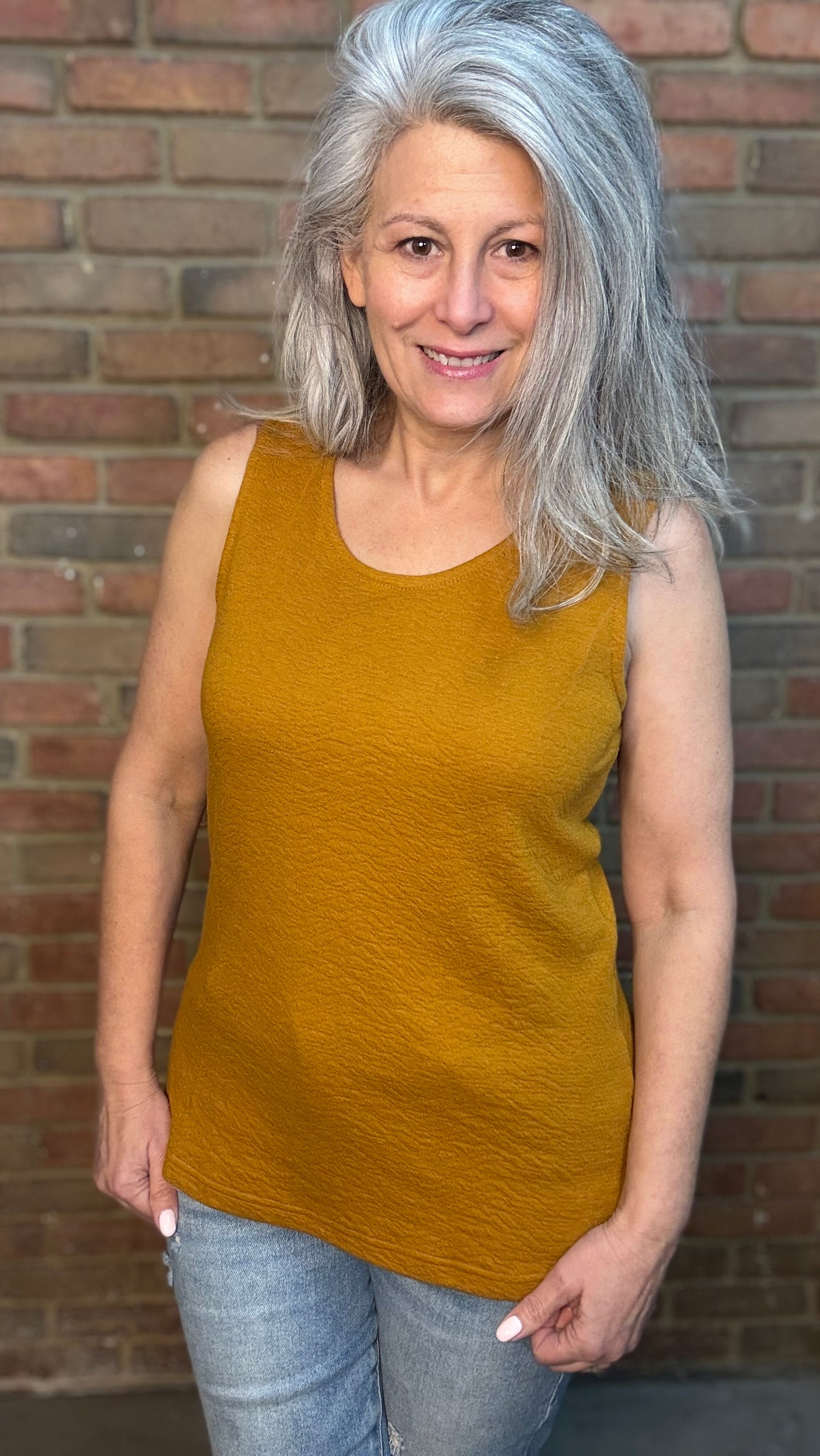 Wanda Knit Tank Gold