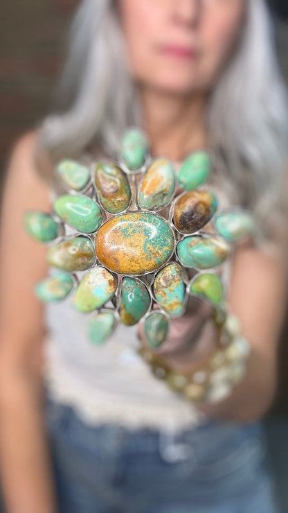 Large Turquoise Cuff - Vintage Vault Boutique
