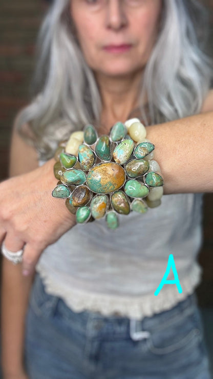 Large Turquoise Cuff - Vintage Vault Boutique