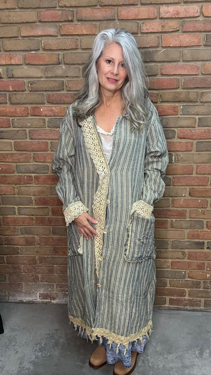 Lined Up Duster - Vintage Vault Boutique
