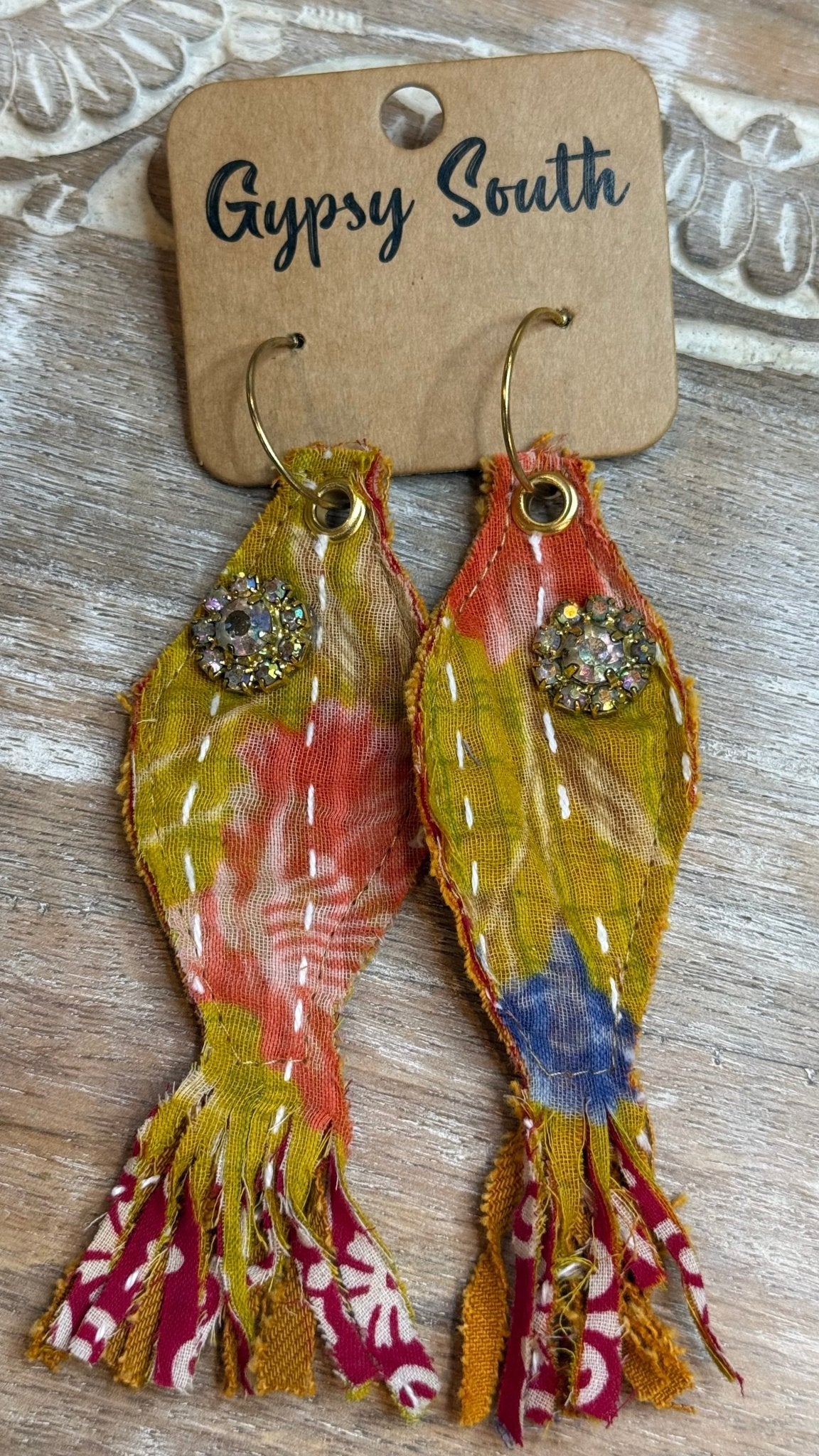 Fabric Fish Earrings - Vintage Vault Boutique