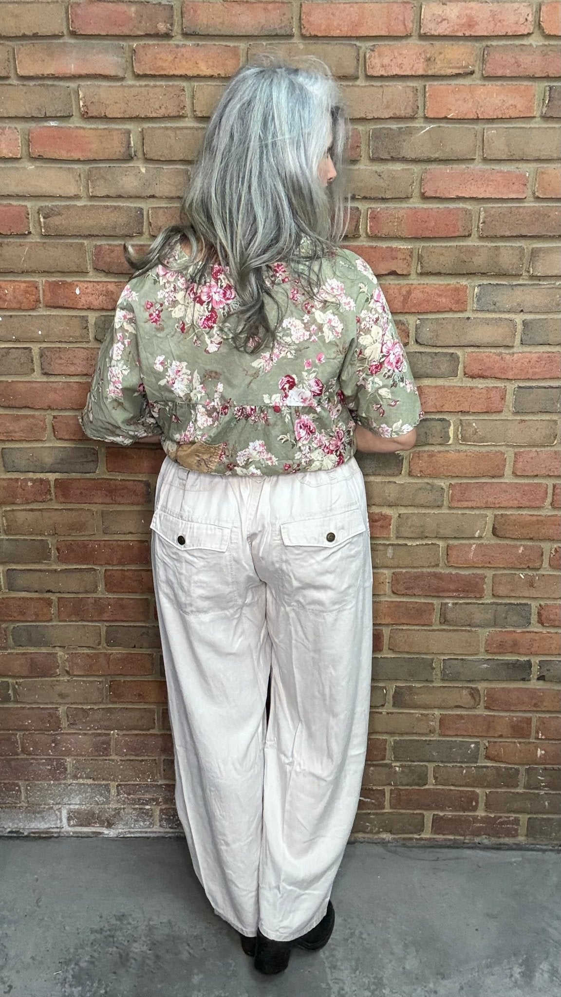 Stone Cargo Pocket Pants - Vintage Vault Boutique