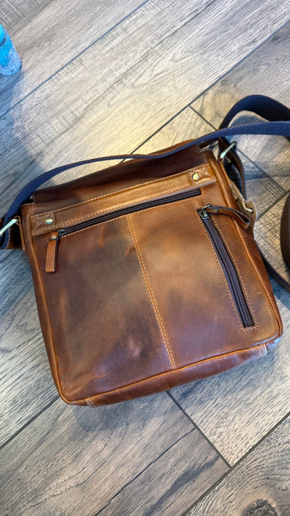 Brown Leather Messenger Bag - Vintage Vault Boutique