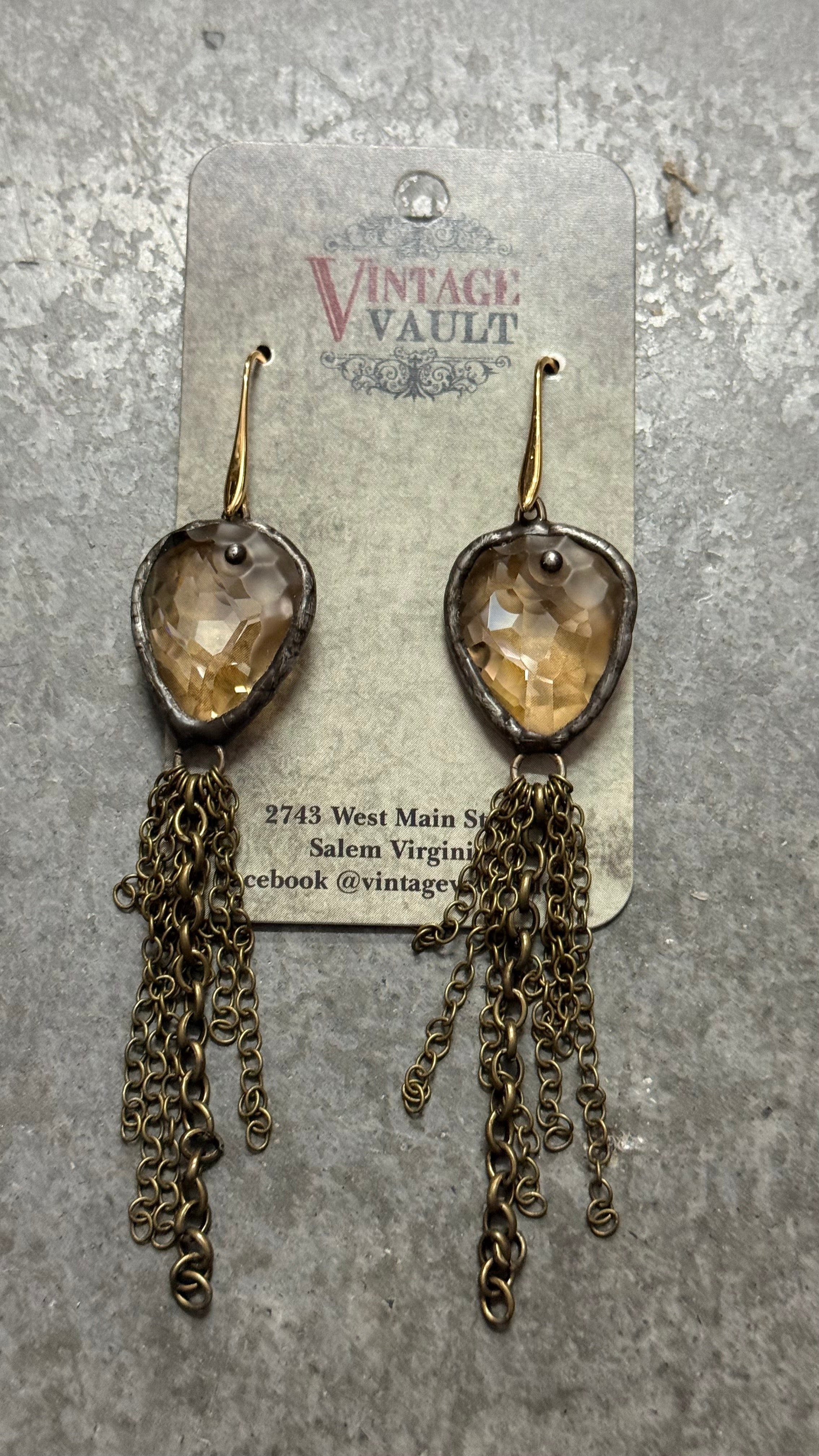 Crystal Chain Tassel Earring