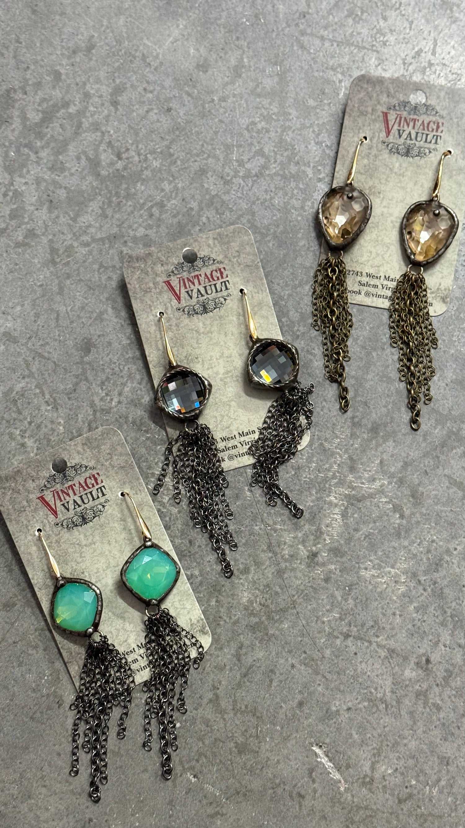 Crystal Chain Tassel Earring