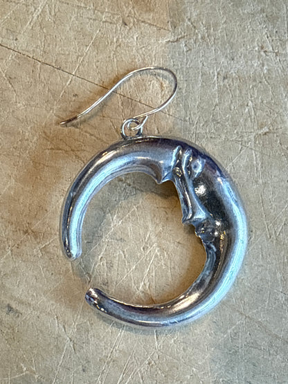 Silver Half Moon Earring