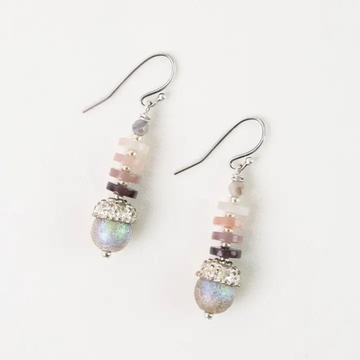 Water Lily Simple Earrings E024 - Vintage Vault Boutique