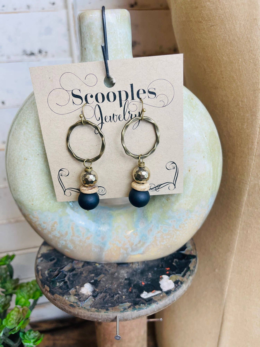 Black Buckskin-Earring - Vintage Vault Boutique