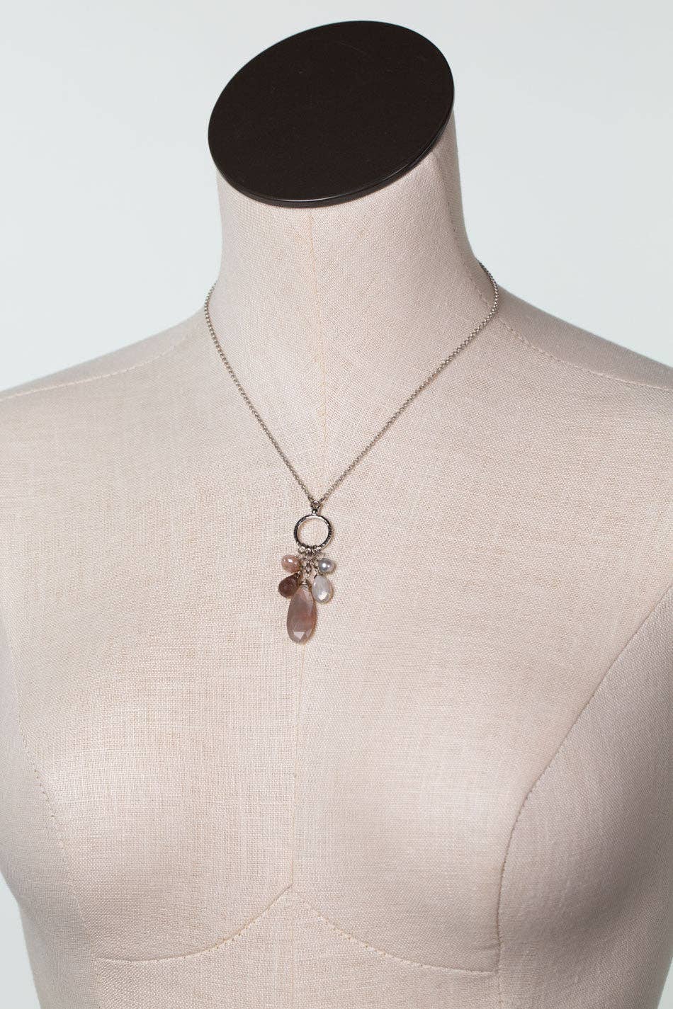 Blush Cluster Necklaces N060 - Vintage Vault Boutique