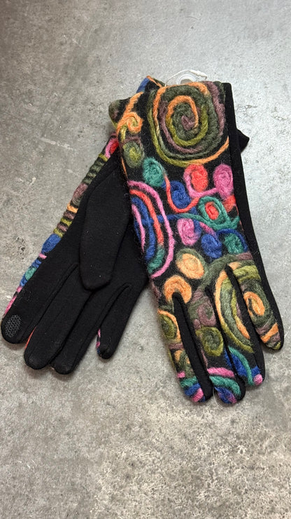 Yarn Embroidered Gloves