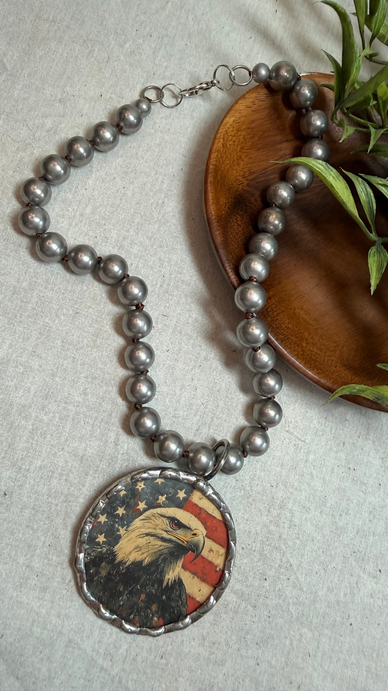 American Eagle Soldered Pendant Necklace
