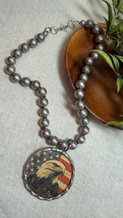 American Eagle Soldered Pendant Necklace