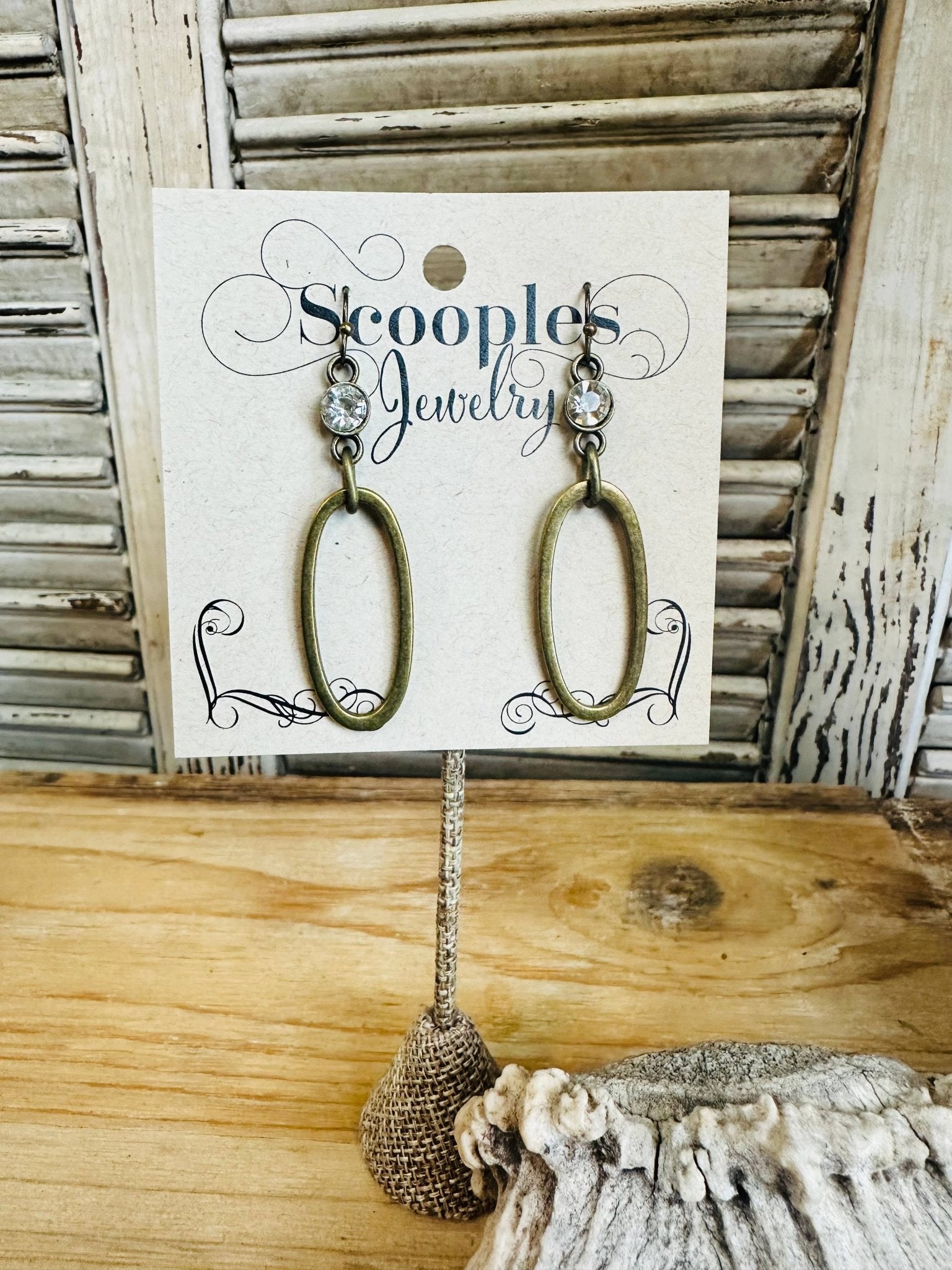 Bronze Crystal - Earring - Vintage Vault Boutique