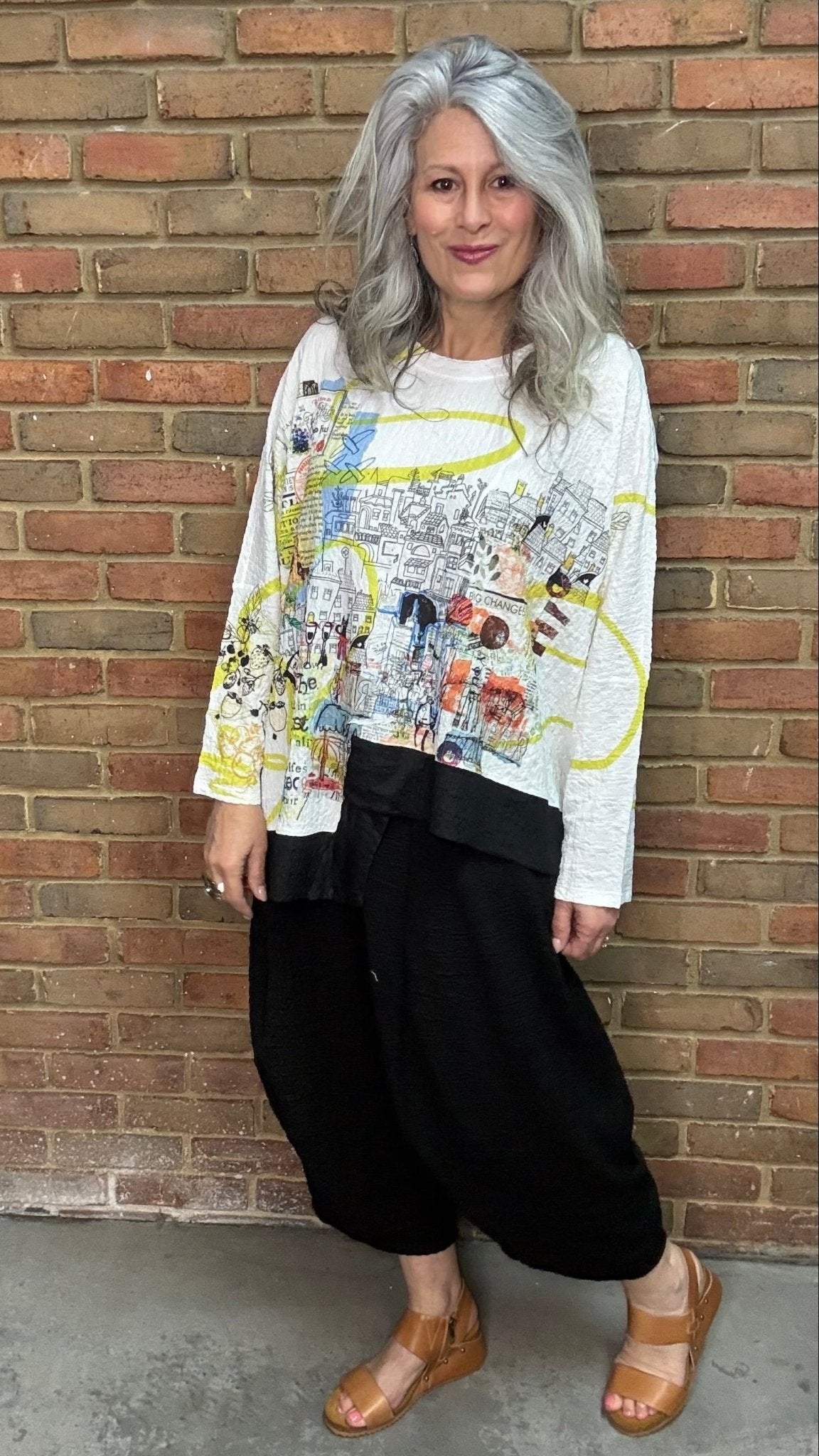 Loose Wide Waffle Pant - Vintage Vault Boutique