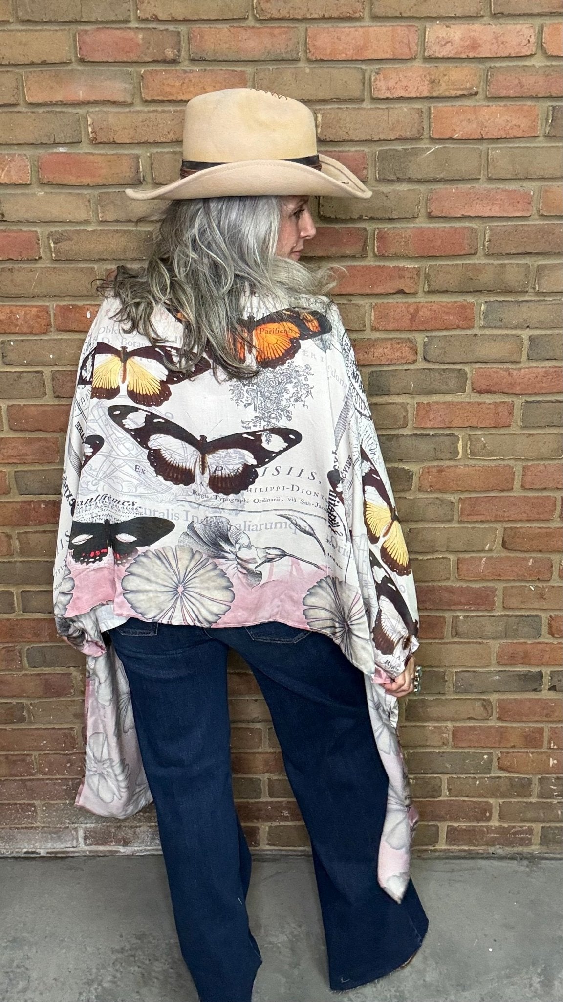 Butterfly Silk Kimono - Vintage Vault Boutique