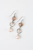 Blush Crystal Herringbone Earrings E073 - Vintage Vault Boutique
