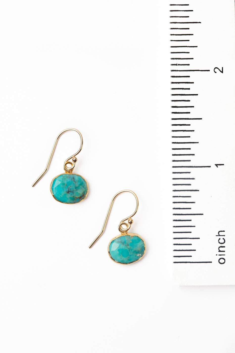 Favorites Oval Turquoise Earrings 023EG - Vintage Vault Boutique