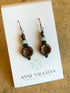 Crisp Autumn Czech Glass Simple Earrings E196 - Vintage Vault Boutique