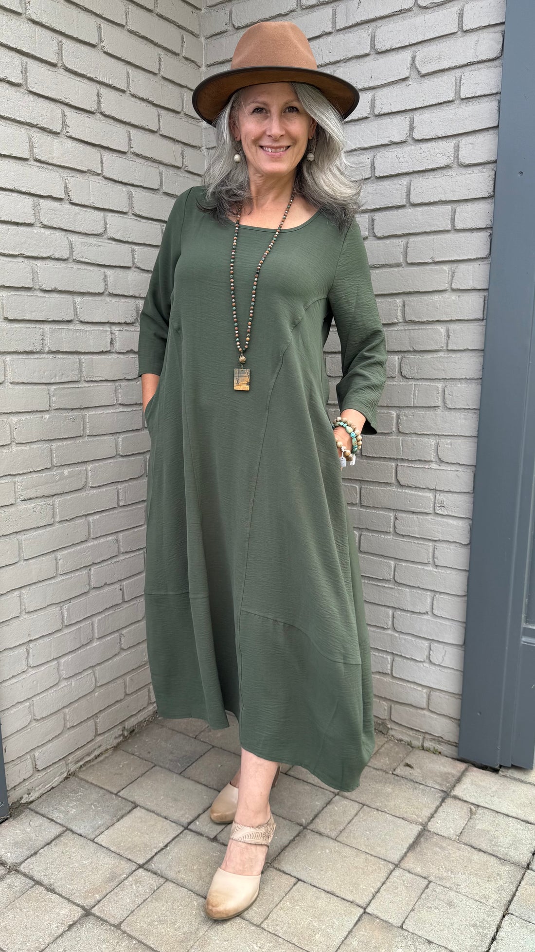 Army Green Airflow Dress