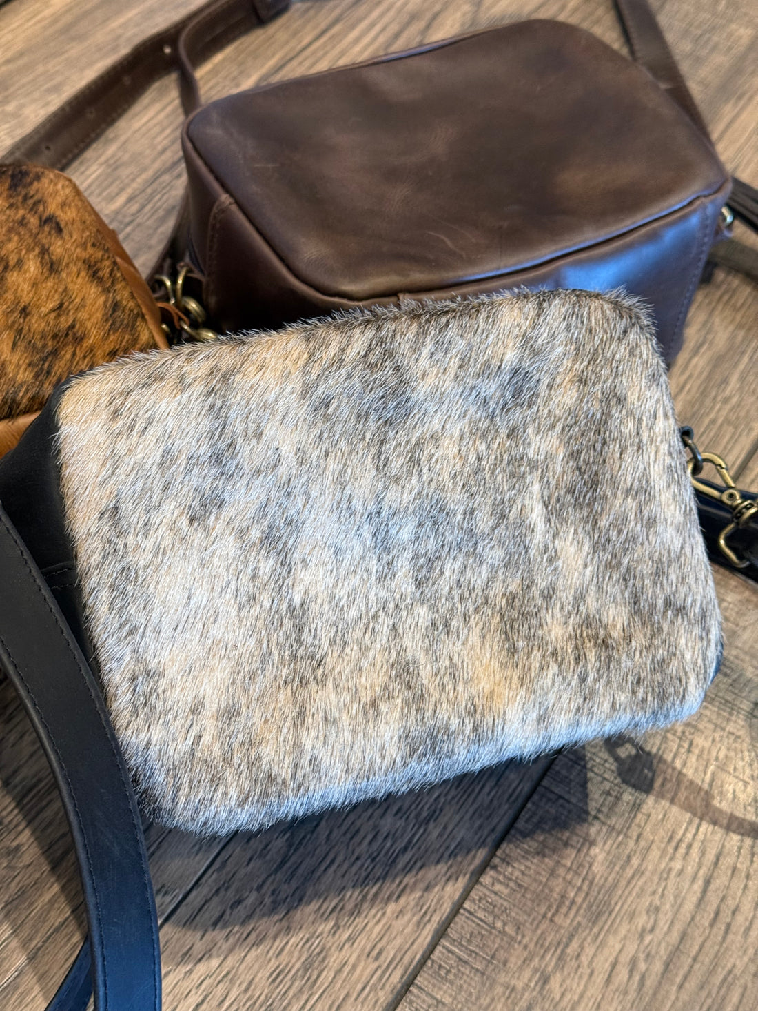 Rectangular Leather Cowhide or Leather Purse