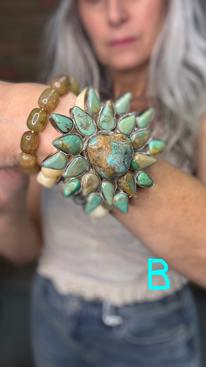 Large Turquoise Cuff - Vintage Vault Boutique