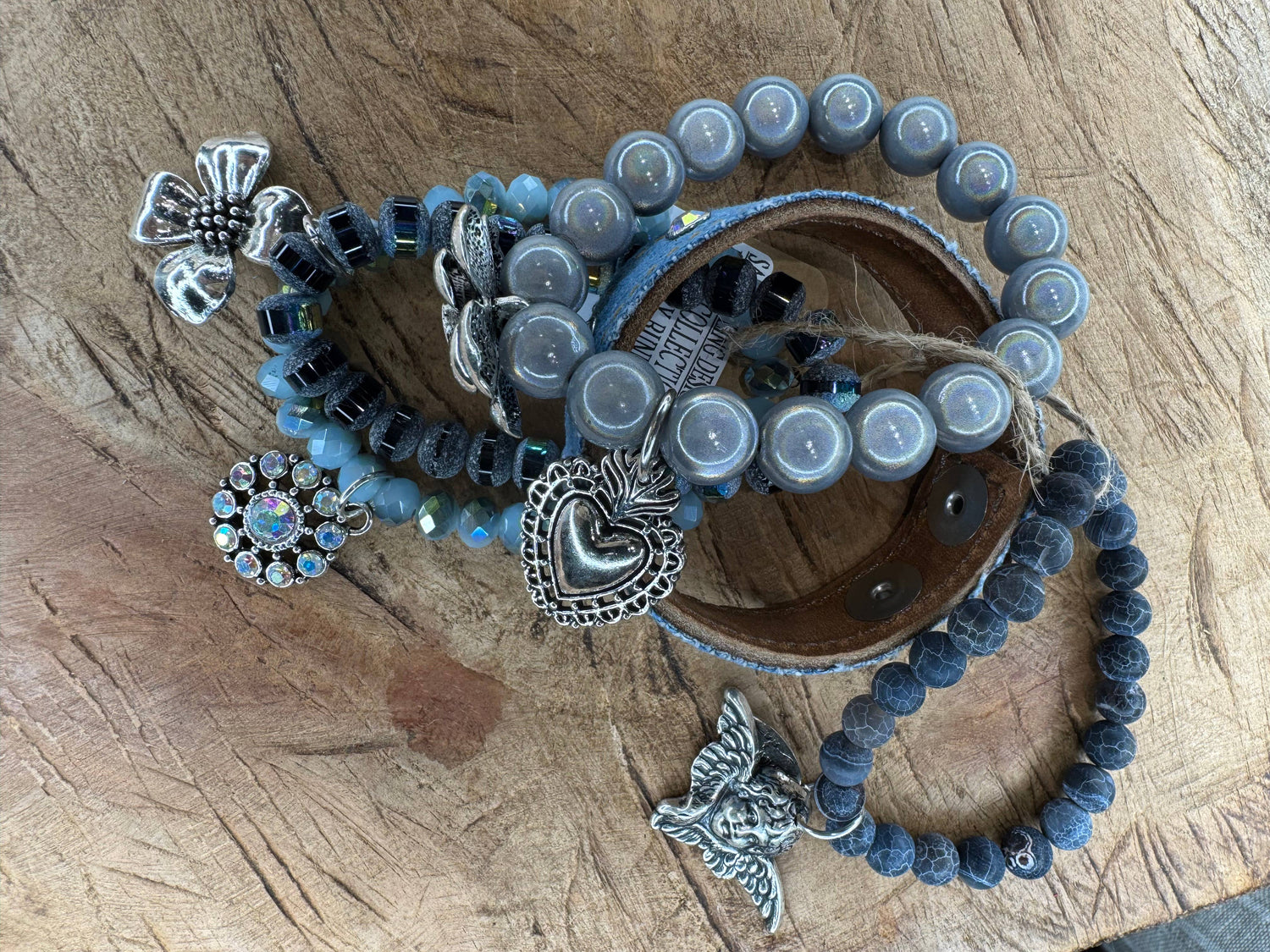 Denim Devotion Bracelet Stack