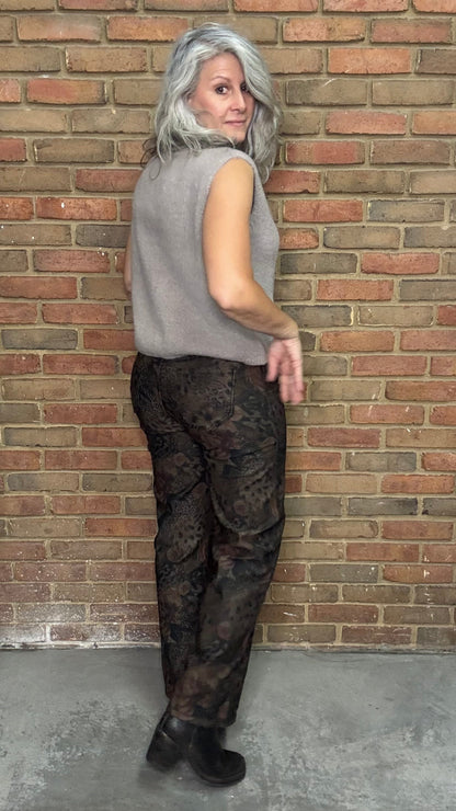 Reversible Floral/Black Pant