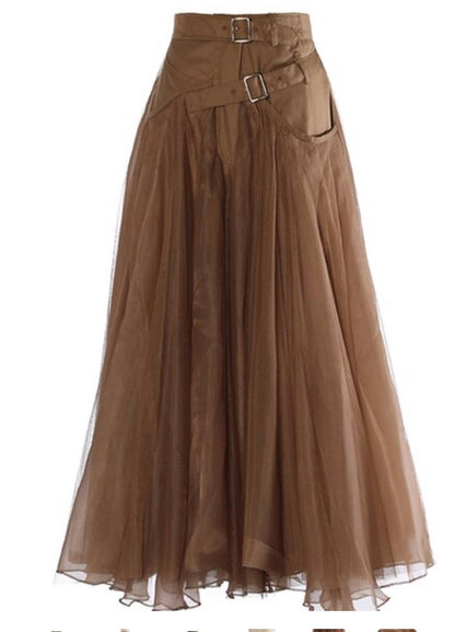 Tulle Woven Waist Skirt