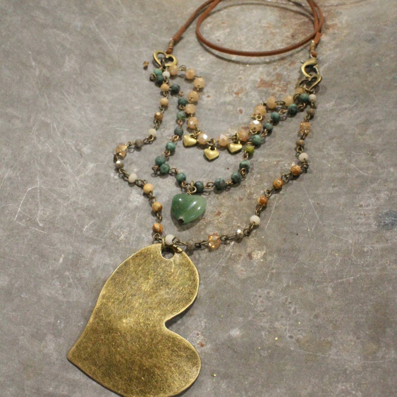 Layers Of Love Heart Necklace