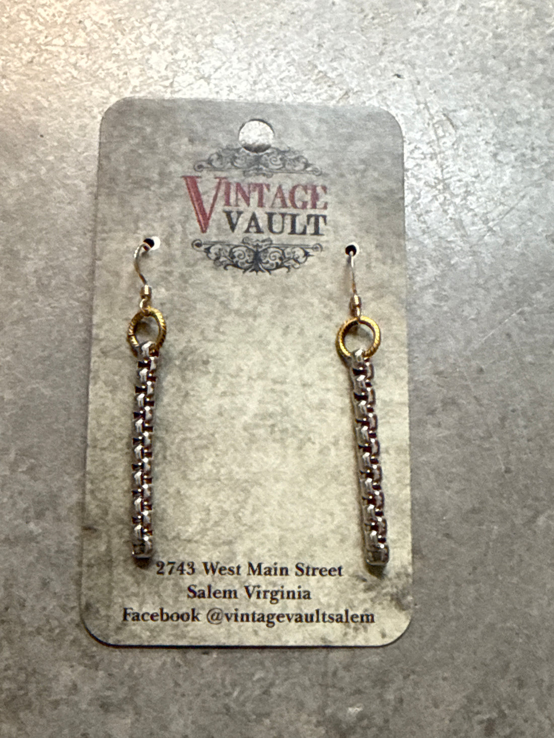 Silver Snake Chain Earring