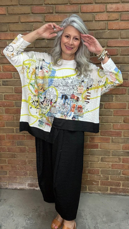 City of Change Waffle Pull Over Top - Vintage Vault Boutique