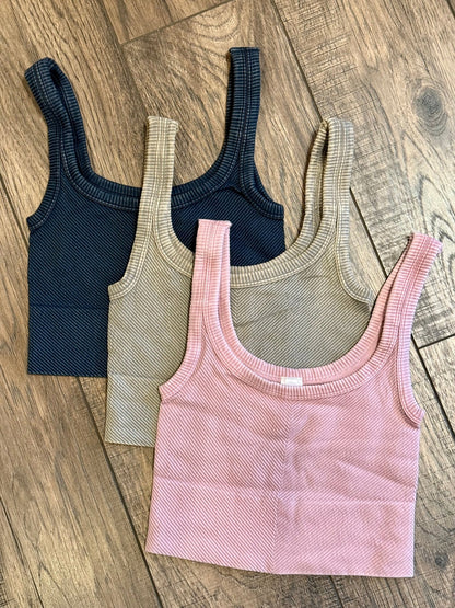 Vintage Chevron Crop Top - Vintage Vault Boutique