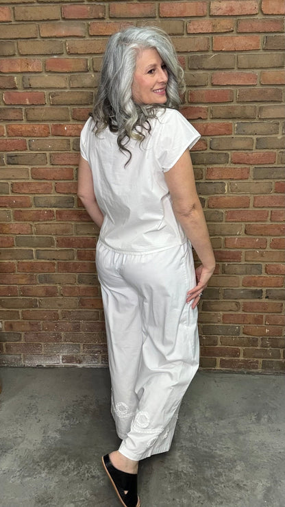 Pippin Pant in White - Vintage Vault Boutique