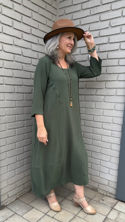 Army Green Airflow Dress