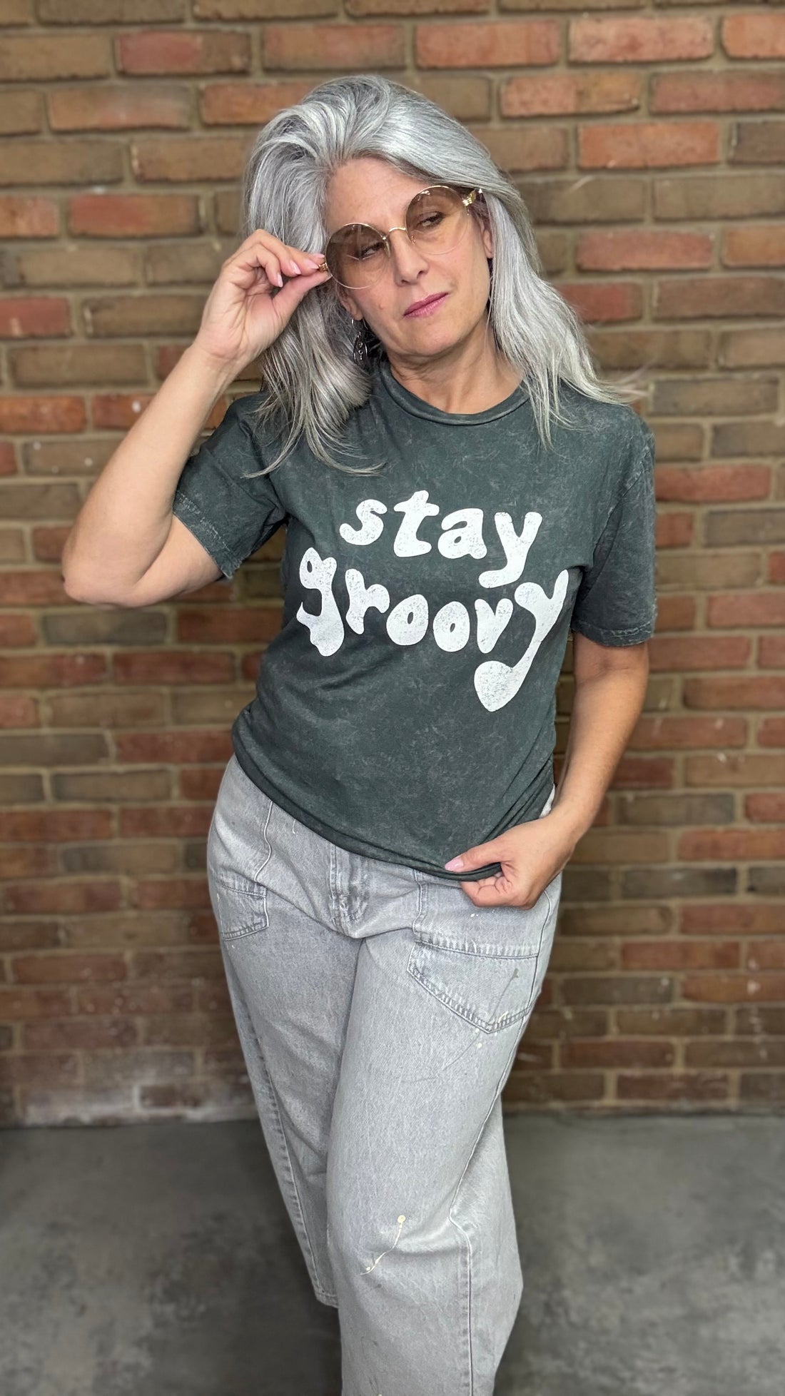 Mineral Wash Stay Groovy T-Shirt
