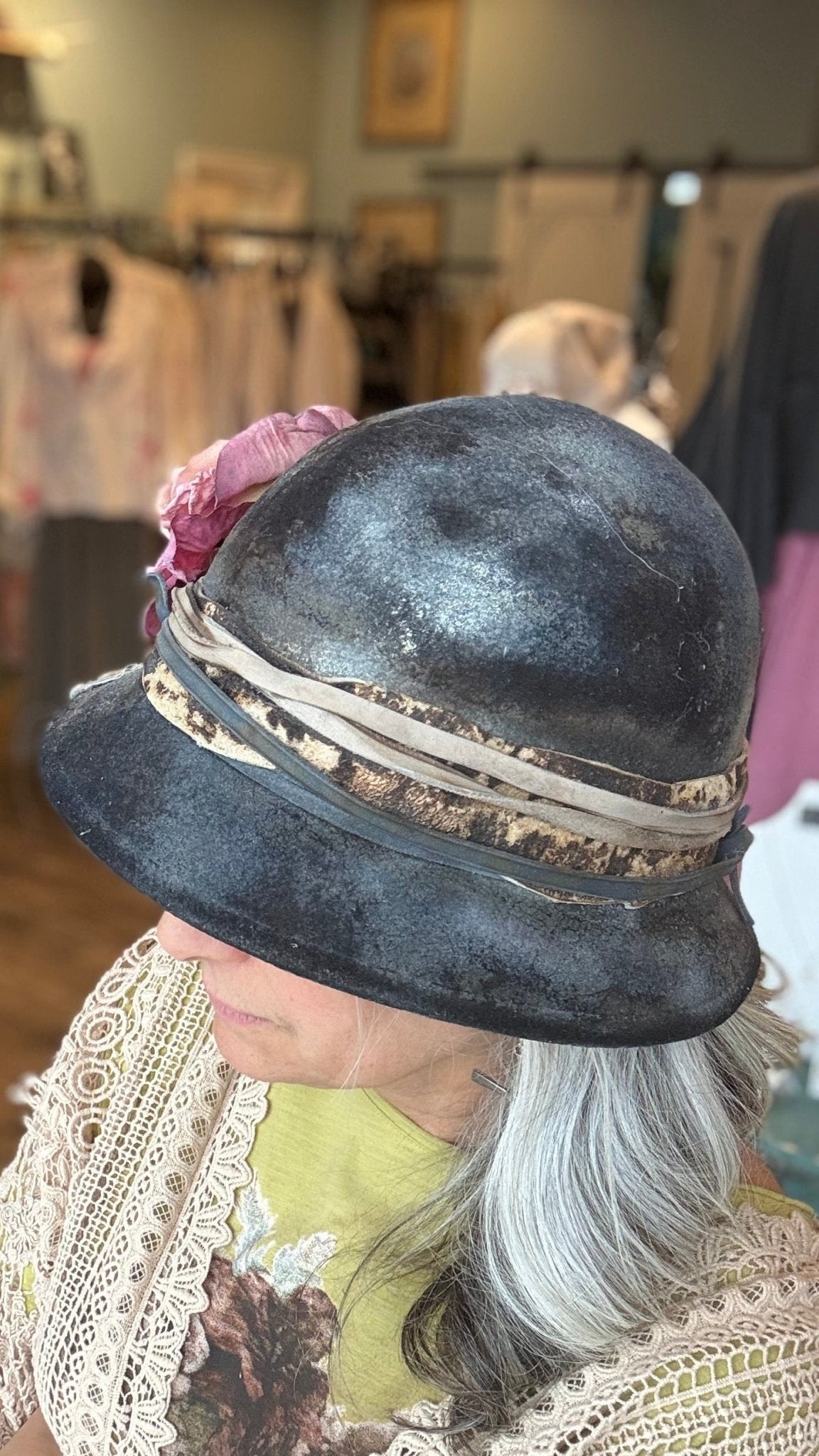 Pink Rose Bucket Hat by A Rare Bird - Vintage Vault Boutique