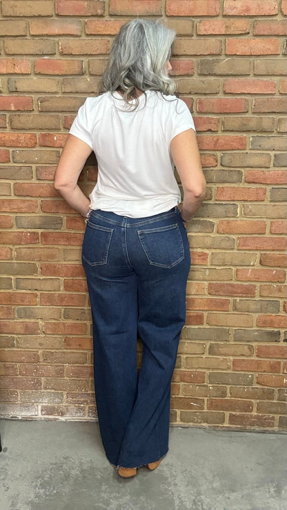 Judy Blue Retro Wide Leg - Vintage Vault Boutique