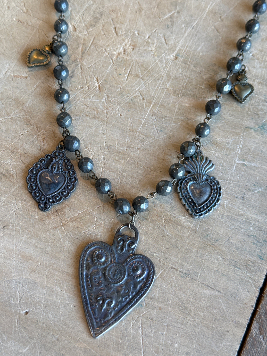 Sacred Heart Charm Necklace