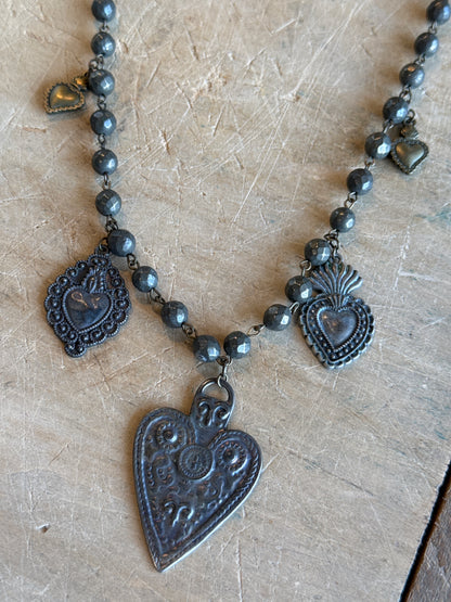 Sacred Heart Charm Necklace
