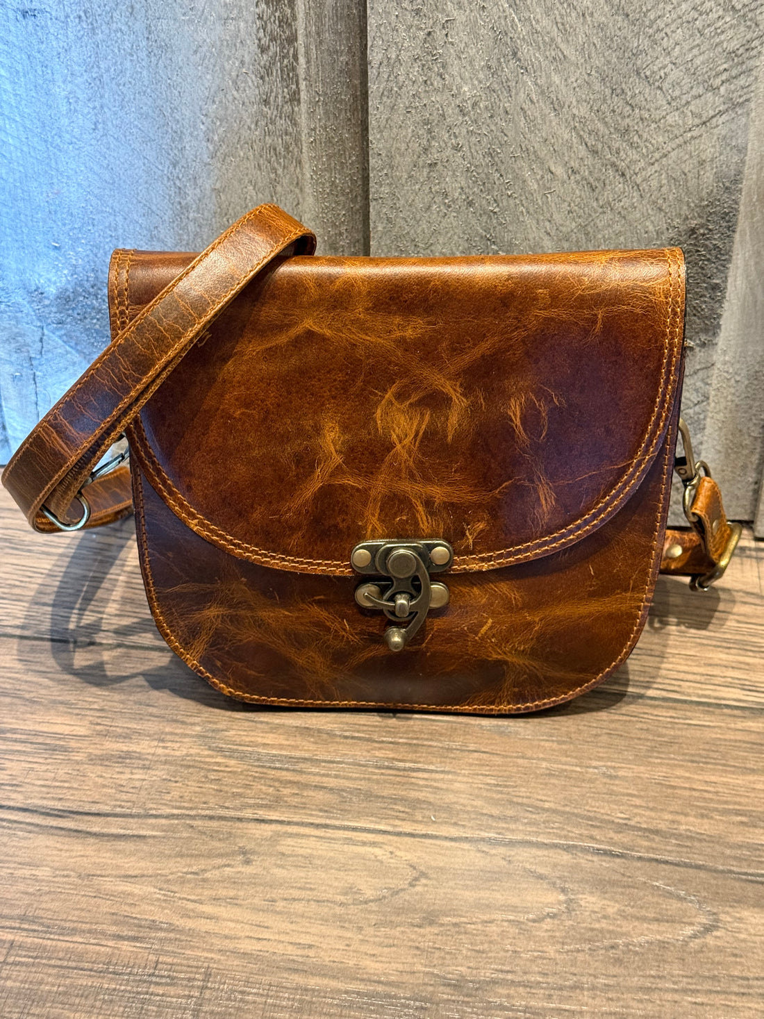 Brown Latch Purse