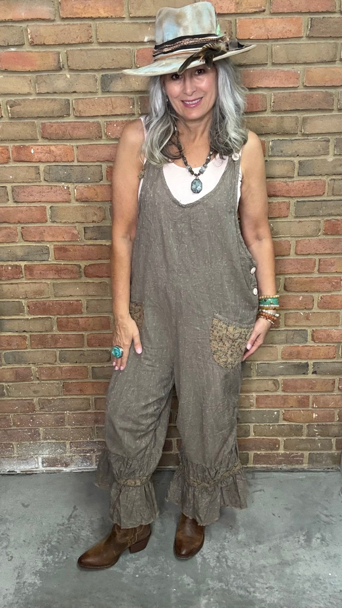 Canyon Mist Overalls - Vintage Vault Boutique