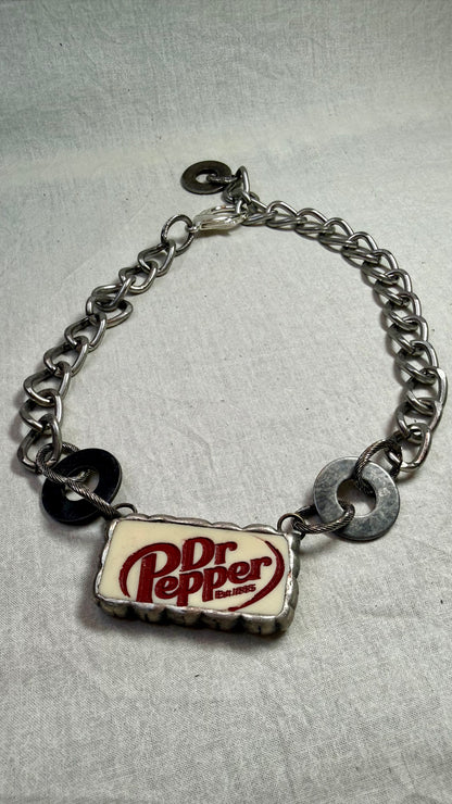Dr Pepper Domino Necklace