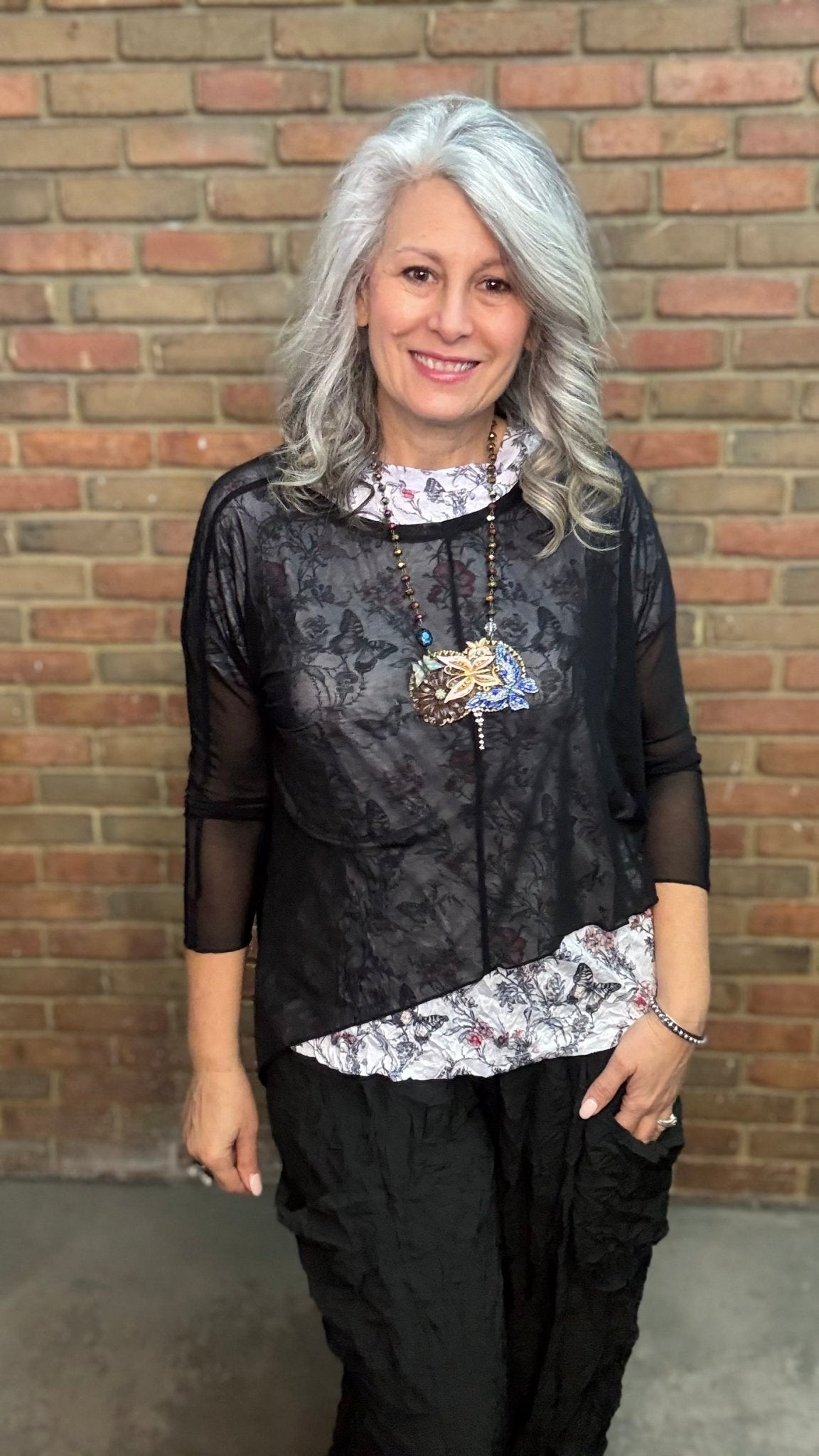 Butterfly Dolman Sleeve Top - Vintage Vault Boutique