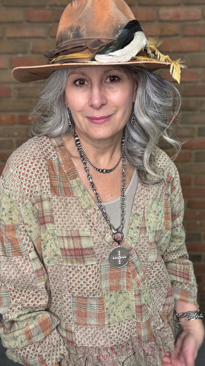 Apricot Fields Wrap Top