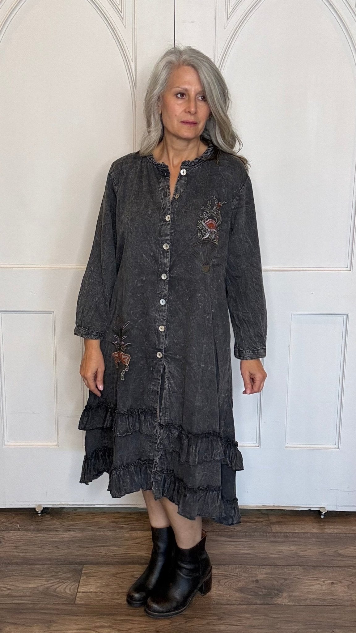 Peacock Knee Length Jacket - Vintage Vault Boutique