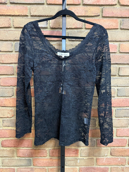 Black Lace Layering Top