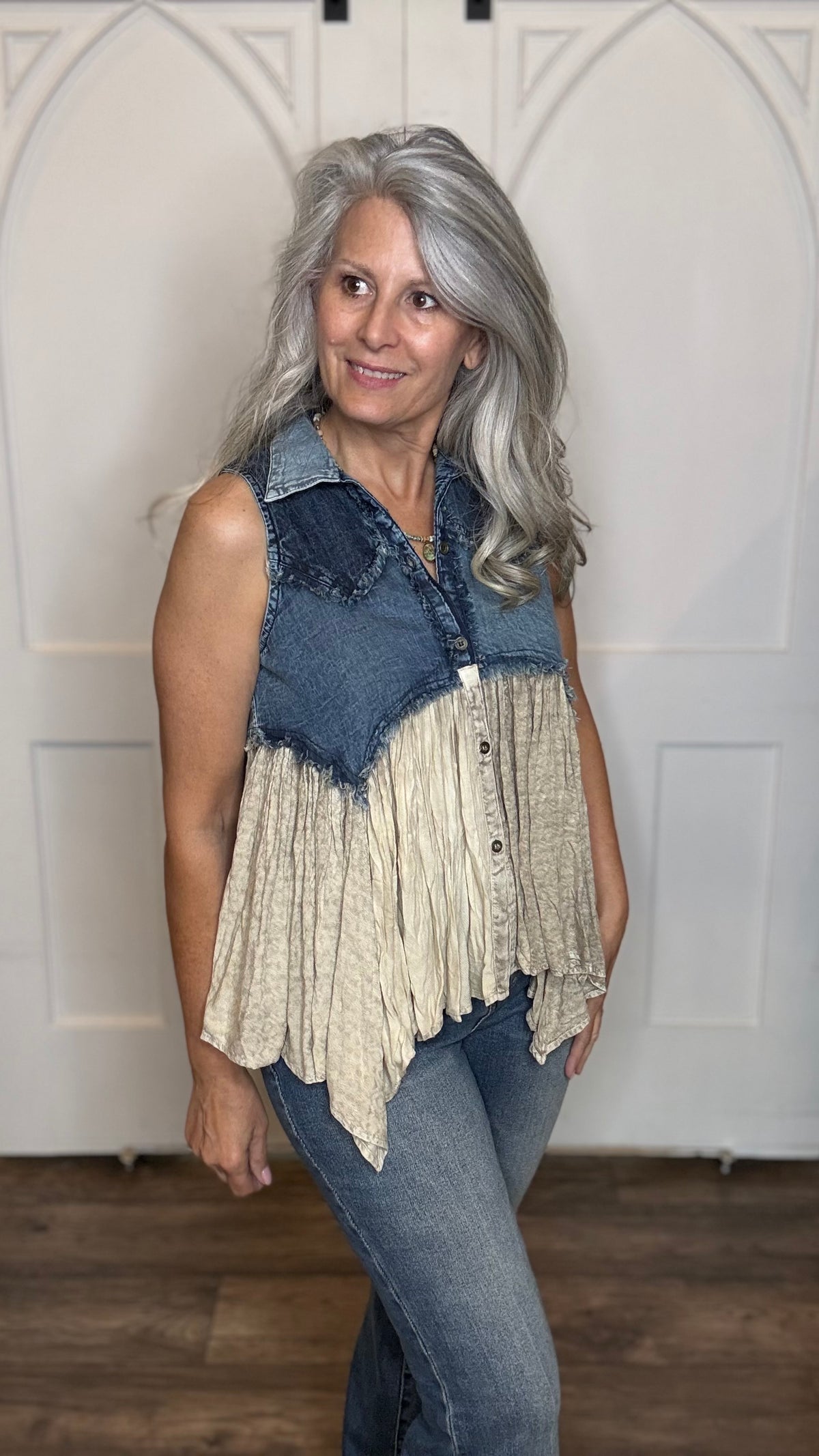 Sleeveless Boho Western Top