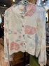 Floral Thin Button Up Sweater - Vintage Vault Boutique