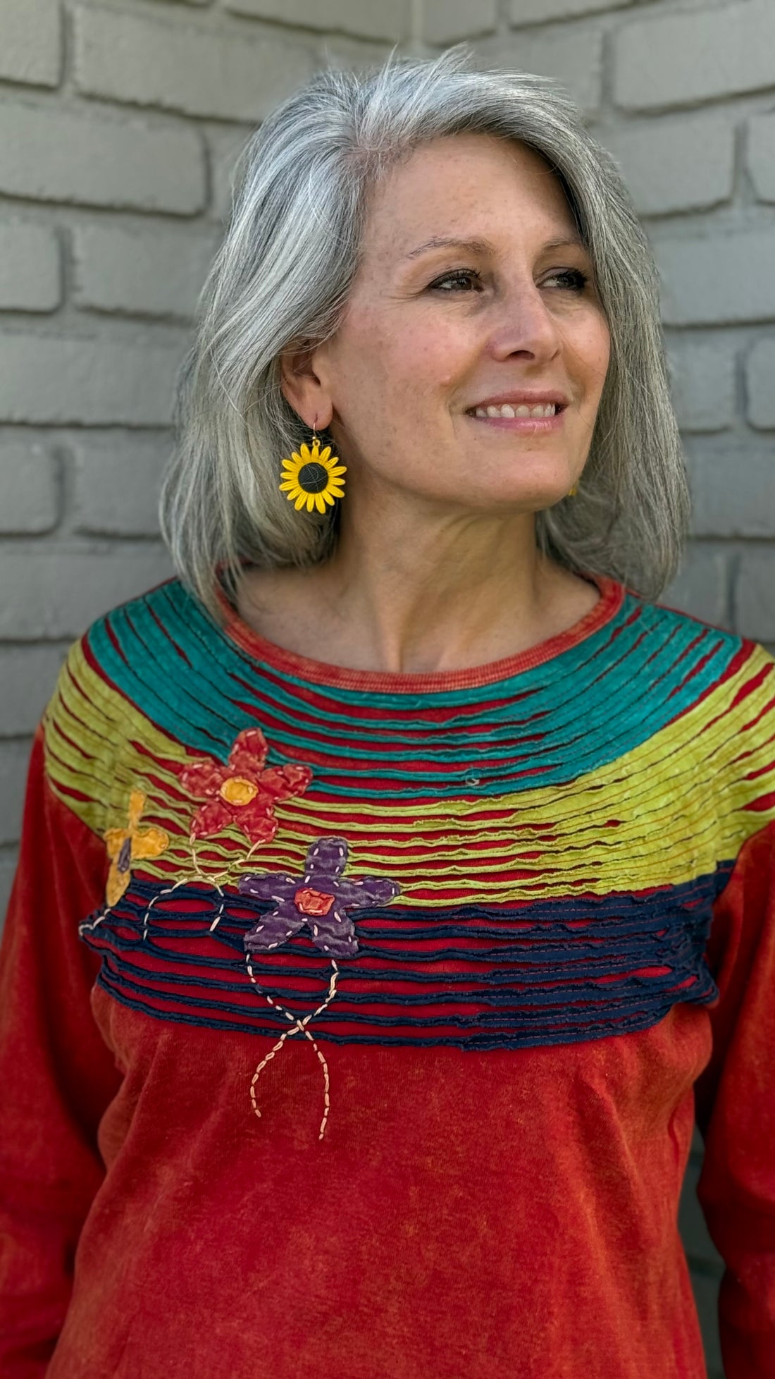 Sunflower Color Coat Earrings